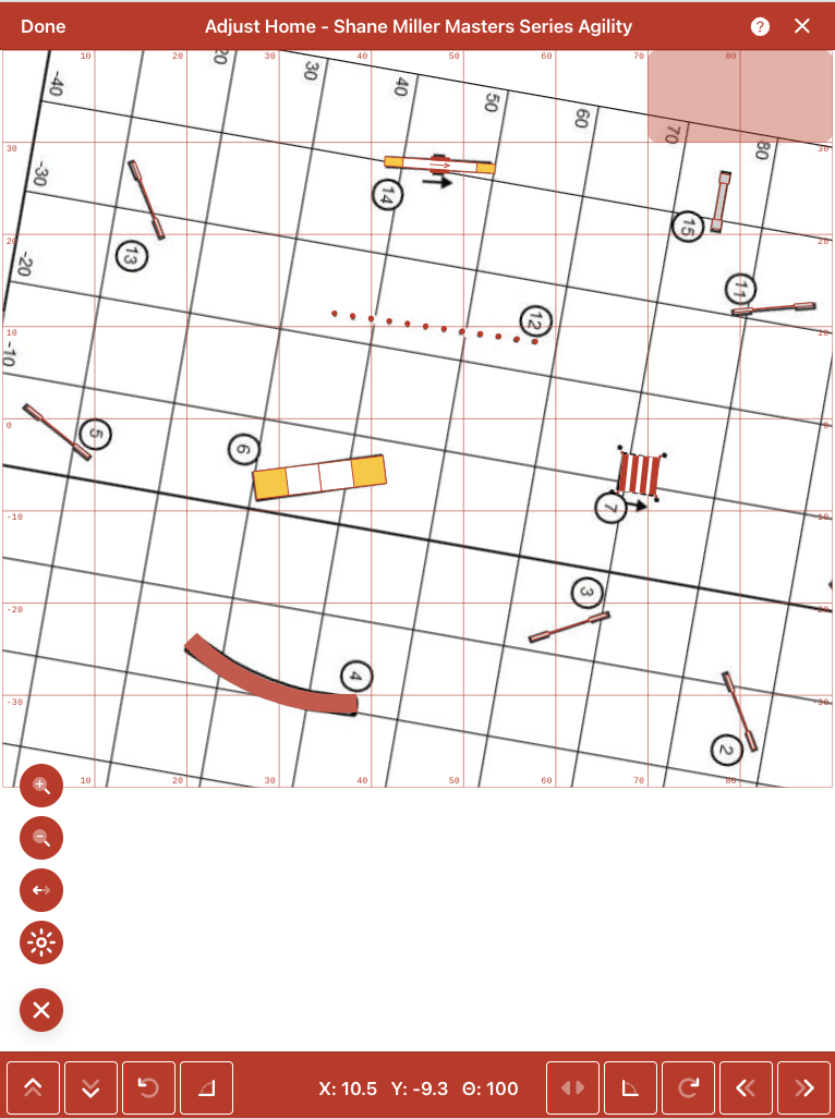screenshot of a course map rotated and shifted to fit in a place.